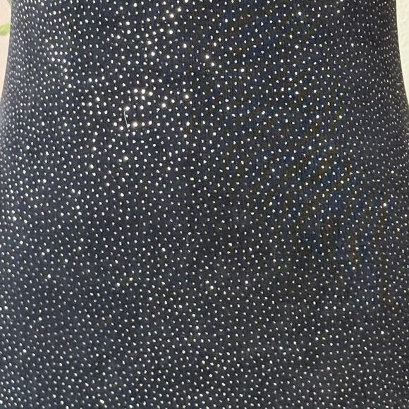 Vintage 90s Y2k Black Glitter Stretch Dress Party Sexy Gothic Witchy Bimbo M - Picture 4 of 6